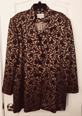 Vintage Lily & Taylor Couture New York Brown Beige Gold Vintage Lily & Taylor Couture New York Brown Beige Gold