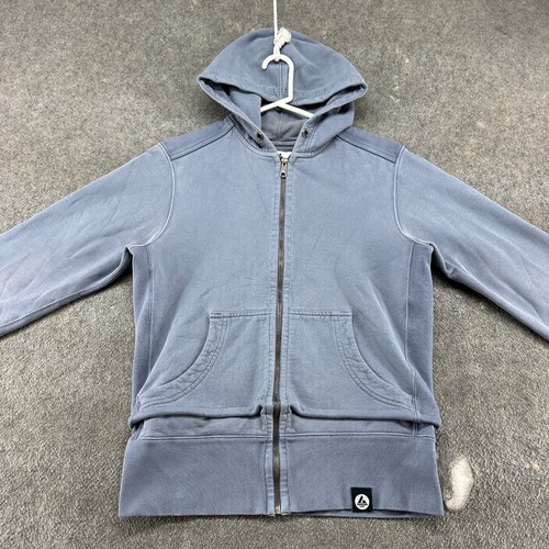 Giacca gigante americana uomo piccola blu full zip cappuccio cotone pesante ALTERATA - Foto 4 di 11