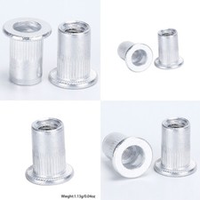 US 100 Pack 1/4-20 Aluminum Flange Nutserts Rivet Nut Rivnut Nutsert