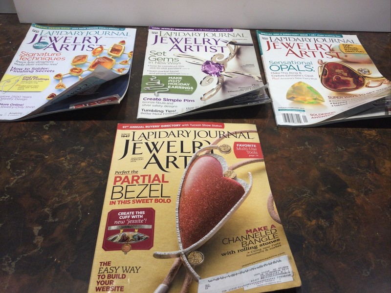 Lapidary Journal Sept/oct 2011, Dec 2011, Jan/Feb 2012 And Jan/Feb 2014