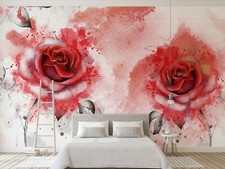 3D Red Rose B38 Wallpaper Wall Mural Removable Self-adhesive Sticker Zoe
