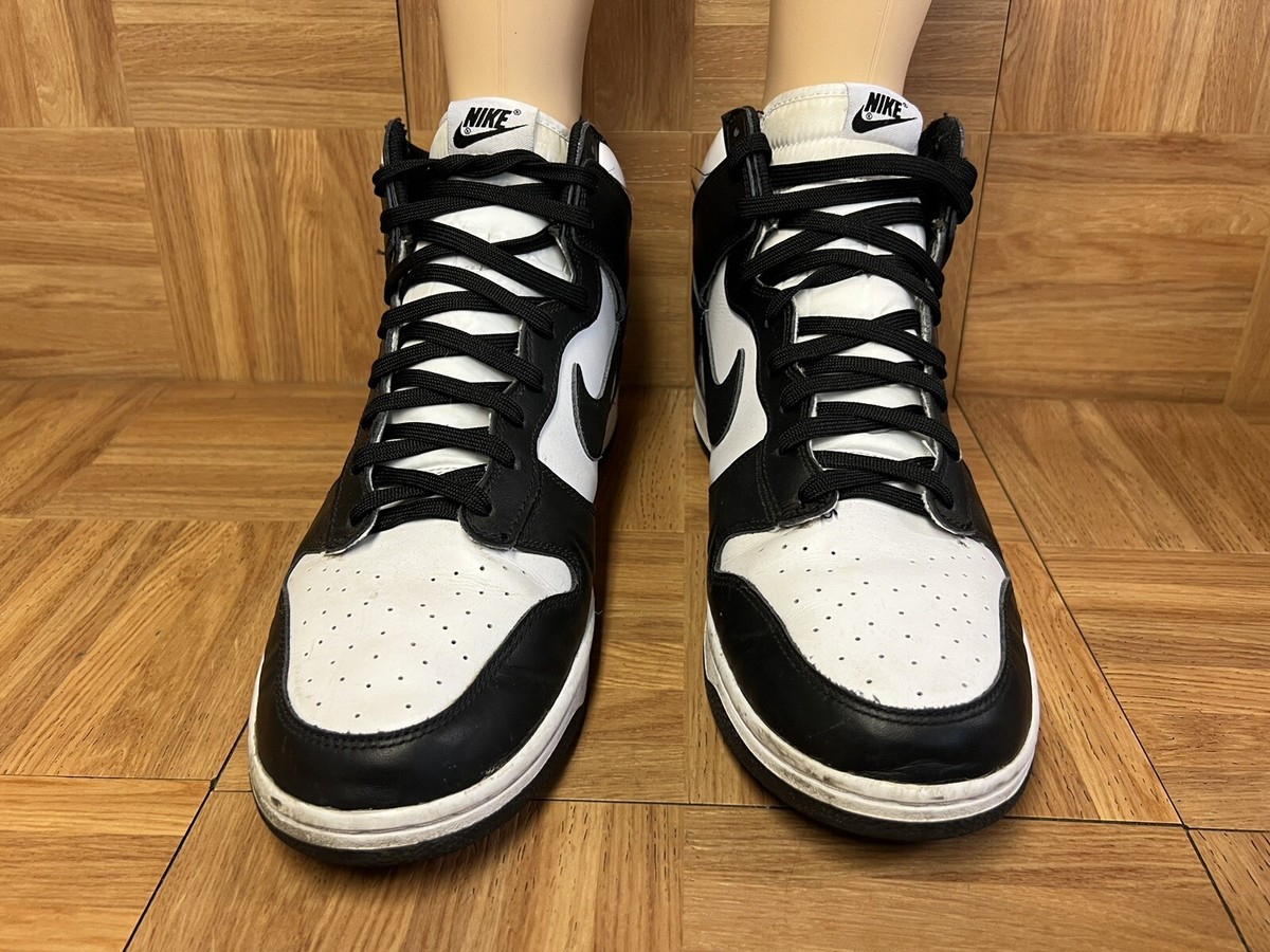 RARE🔥 Sz 14 - Nike Dunk High Black White Panda 2021 DD1399