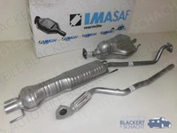 Imasaf Auspuffset Ab Kat für Opel Astra G 1.6 Fliesheck CC BJ 00-03|Flex+Msd+Esd