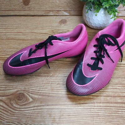 Nike Bravata II FG Soccer Cleats Pink Black Girls Boys Kids Size 6Y | eBay