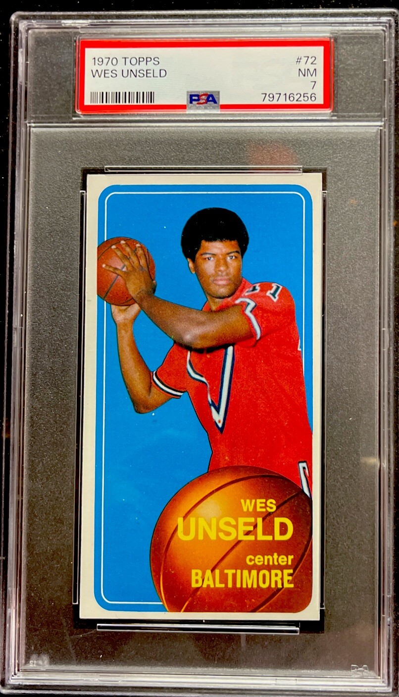 1970 Topps #72 Wes Unseld.  Baltimore. PSA 7 NM ENN Cards