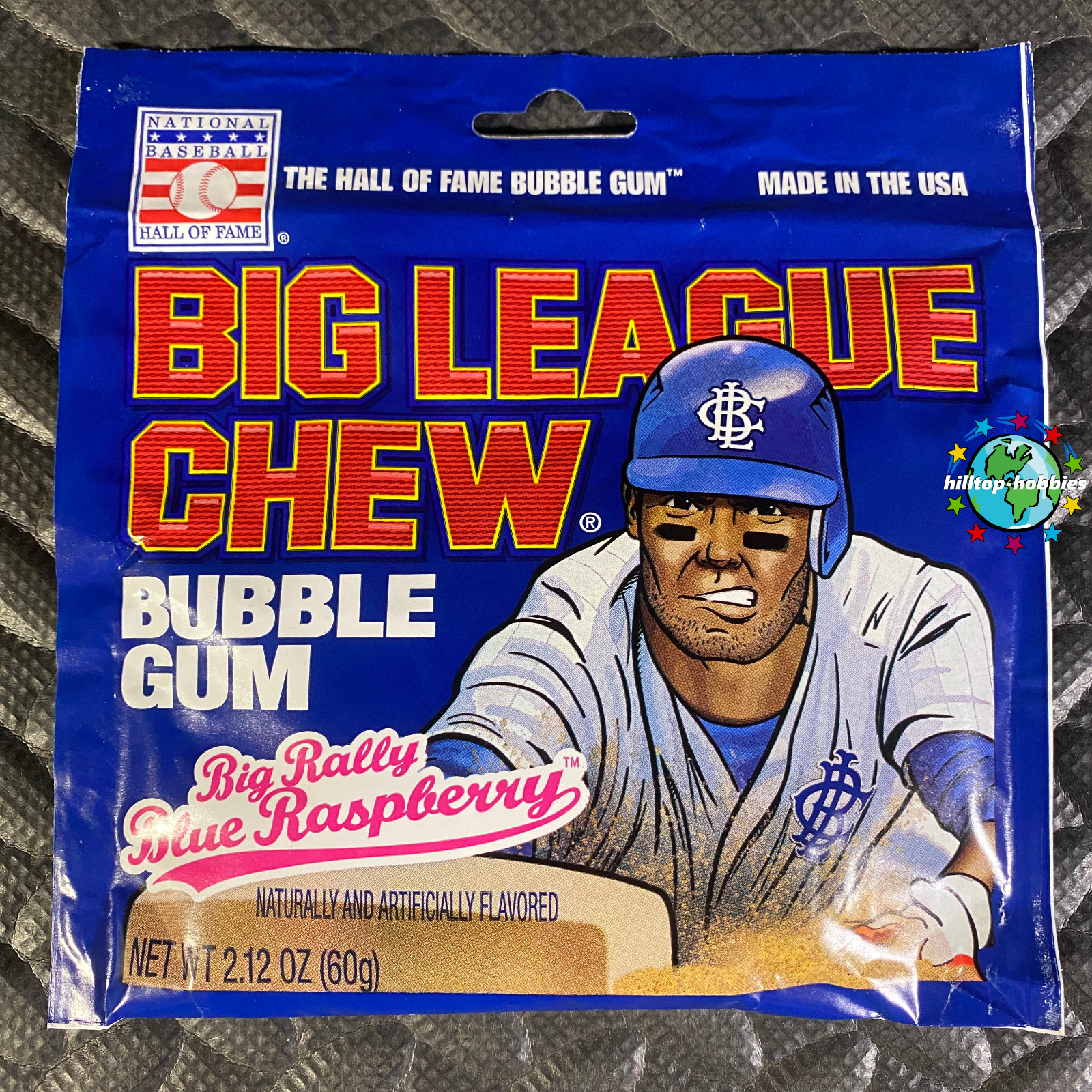 Raspberry Baseball 3-PACK LOT OF BIG LEAGUE CHEW SHREDDED BUBBLE GUM