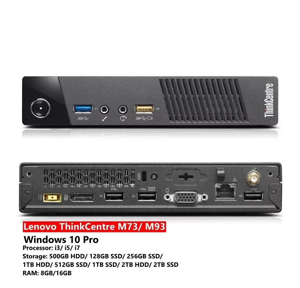 Lenovo ThinkCentre M73/ M93 mini PC i7 4th gen 16GB RAM 2TB SSD