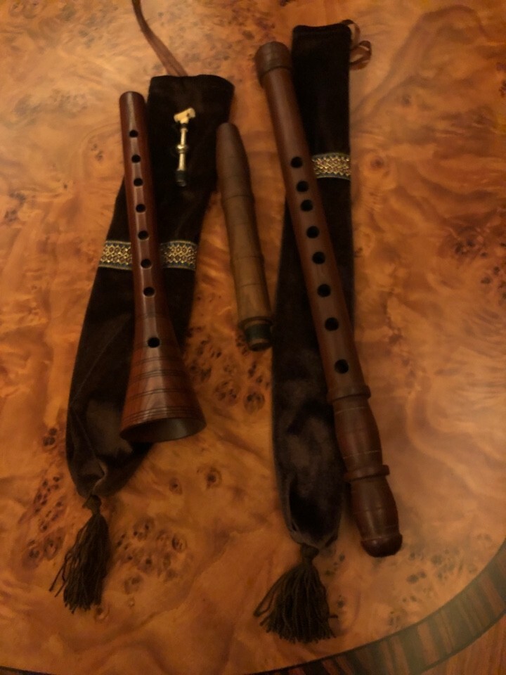 New.Handmade.Blue and Zurna, one cane for Zurna. As a gift: cases for them
