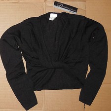 NWT MIRELLA Black Long Sleeve Tie Top Sweater Ladies Sizes M1104