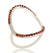 Garnet Gemstone Designer Ring 925 Sterling Silver Engagement Ring Jewelry