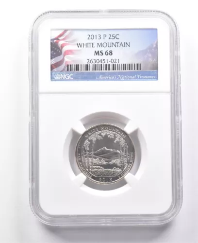 2013-P Washington Quarter White Mountain MS68 NGC *7699