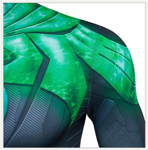 Justice League Green Lantern Cosplay Jumpsuit Halloween Costume Uniform Tights - Picture 8 of 17