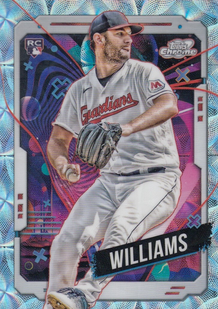 GAVIN WILLIAMS TOPPS COSMIC CHROME ROOKIE NUCLEUS REFRACTOR RC GUARDIANS 63 2024