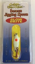 Demon Jigging Spoon GLOW BRITE-size 2 hook fishing GB9S Red Spot-RARE-SHIP 24 HR