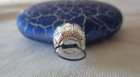 Vintage FLAT BLUE CRACKLED LOOK Christmas Ornament West Germany Holiday Decor — photo 4