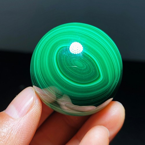 36mm Natural Green Malachite Polished Sphere Ball Reiki Healing D012 - Picture 11 of 14