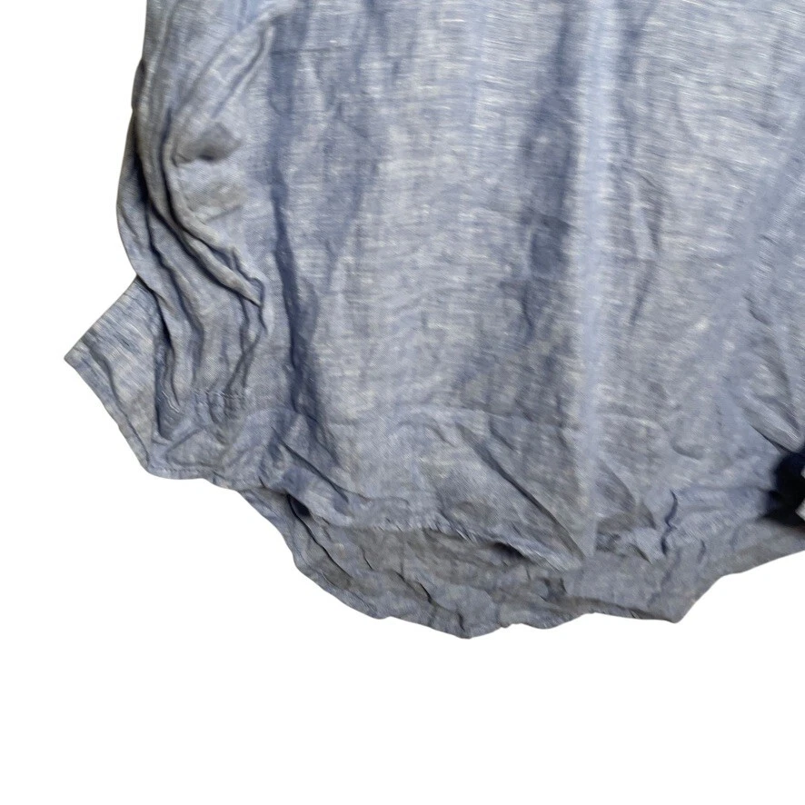 JNY Blouse Women's Medium 100% Linen Lagenlook Jones New York Shirt Solid Top - Image 4 of 4