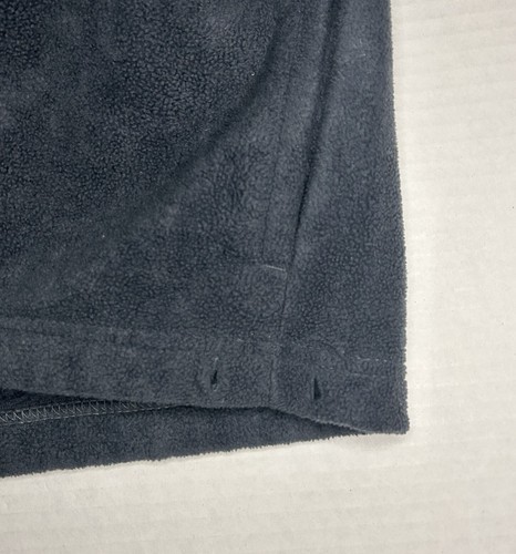Vintage 90s Wilson Zip Fleece Hoodie Jacket Sweatshirt Dark Grey Mens Large - Picture 9 of 11