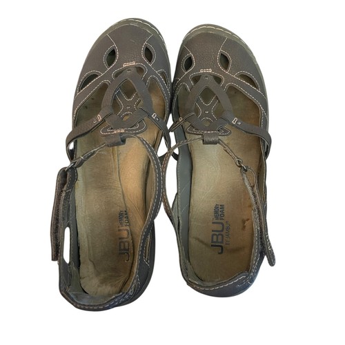 Sandali JBU by Jambu Memory Foam Sydney grigi scarpe comode casual donna 8,5 - Foto 4 di 14