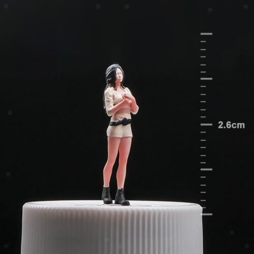 1/64 Long Hair Girl Figure Micro Landscape Collections Hand Painted Figurine - Picture 1 of 5