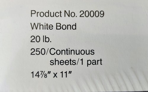 PC Printer Continuous Paper - Picture 2 of 5