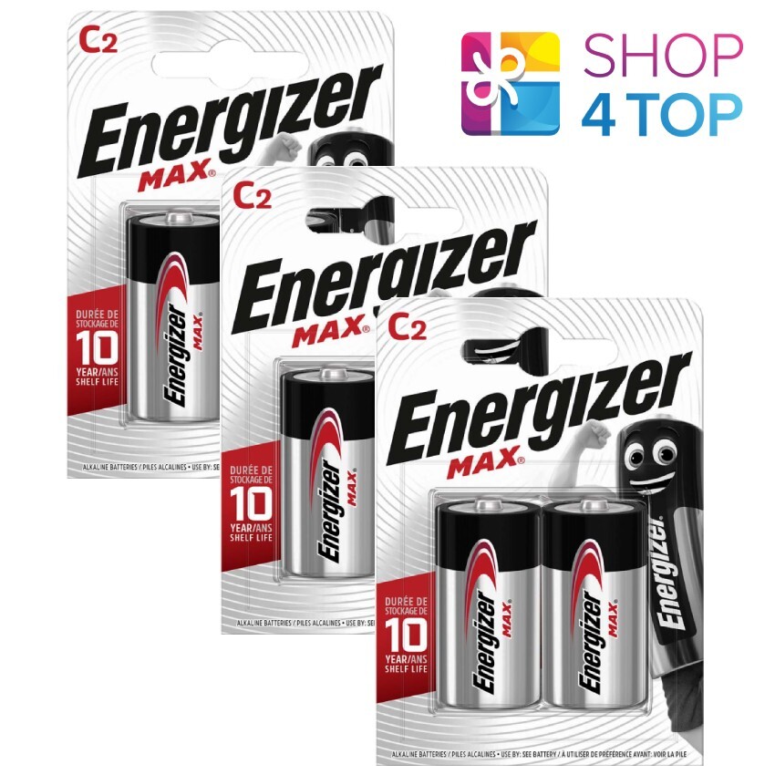 6 ENERGIZER MAX C LR14 BATTERIES ALKALINE 2BL 1 5V MEZZA TORCIA EXP 6-energizer-max-c-lr14-batteries-alkaline-2bl-1-5v-mezza-torcia-exp