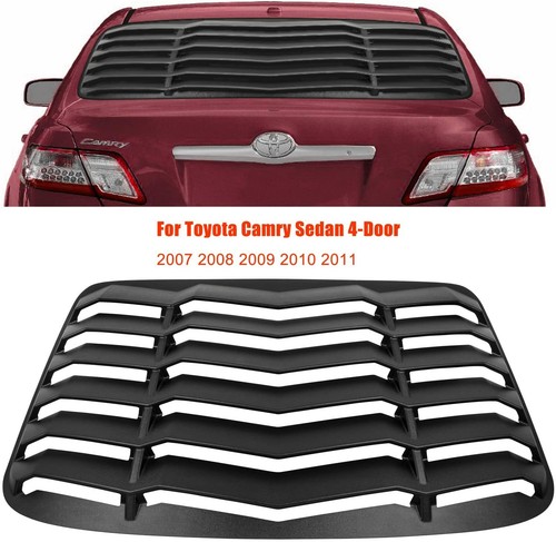 For Toyota Camry 2007-2011 Rear Window Louver ABS Sun Windshield Cover Black - Picture 4 of 11