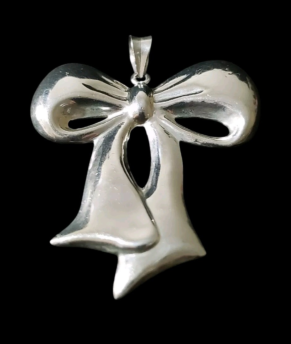 60mm x 47mm Signed NF, Solid Sterling Silver Holi… - image 2