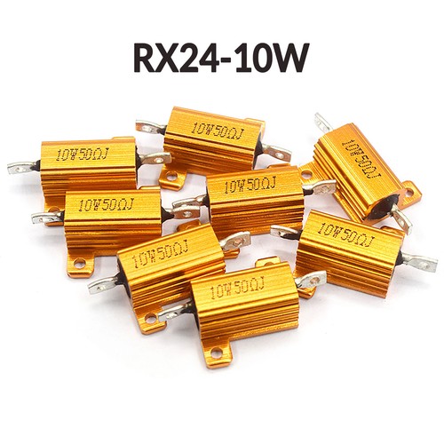 Resistencia de carga de aluminio dorado de 5 W/10 W cableado varios valores 0,1 ohmios - 10 K ohmios - Imagen 18 de 19