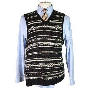 black polo sweater vest