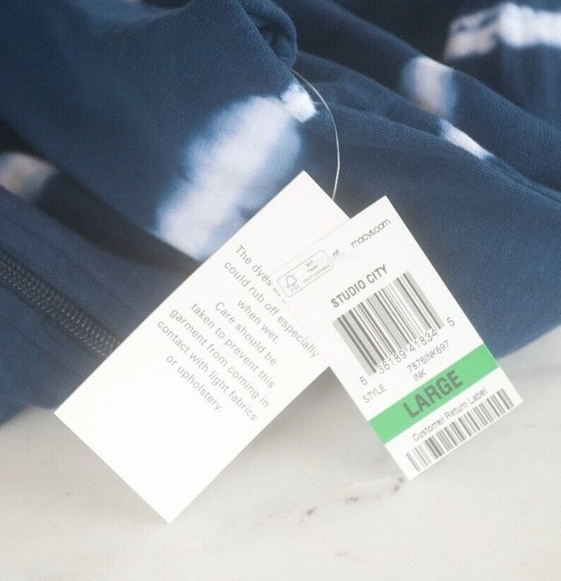 Chaqueta deportiva con cremallera frontal a rayas azul marino talla L Style & Co nueva con etiquetas Foto 3 de 4