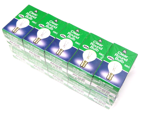 Bell 01650 25W 240V SBC 45mm Clear Dimmable Incandescent Golf Ball Lamp x 10 - Picture 9 of 9