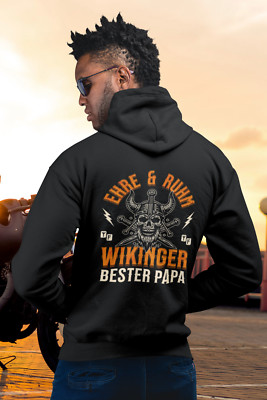 Herren Kapuzenpullover Viking Hoodie Odin Sprüche Männer Kapuzen Sweatshirt Gott
