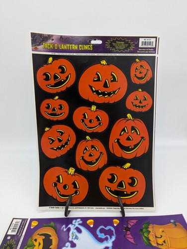 Vintage Beistle Halloween Window Clings - Pack of 3 Unused - Picture 3 of 6