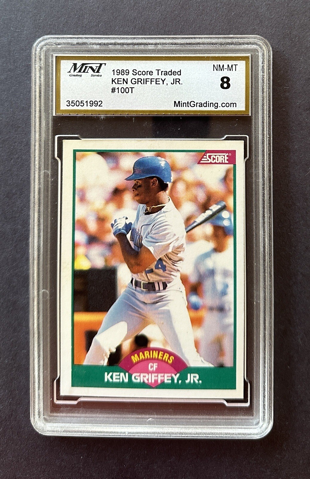 1989 Score Traded KEN GRIFFEY JR. 100T Rookie HOF Mint Grading 8 NMMT
