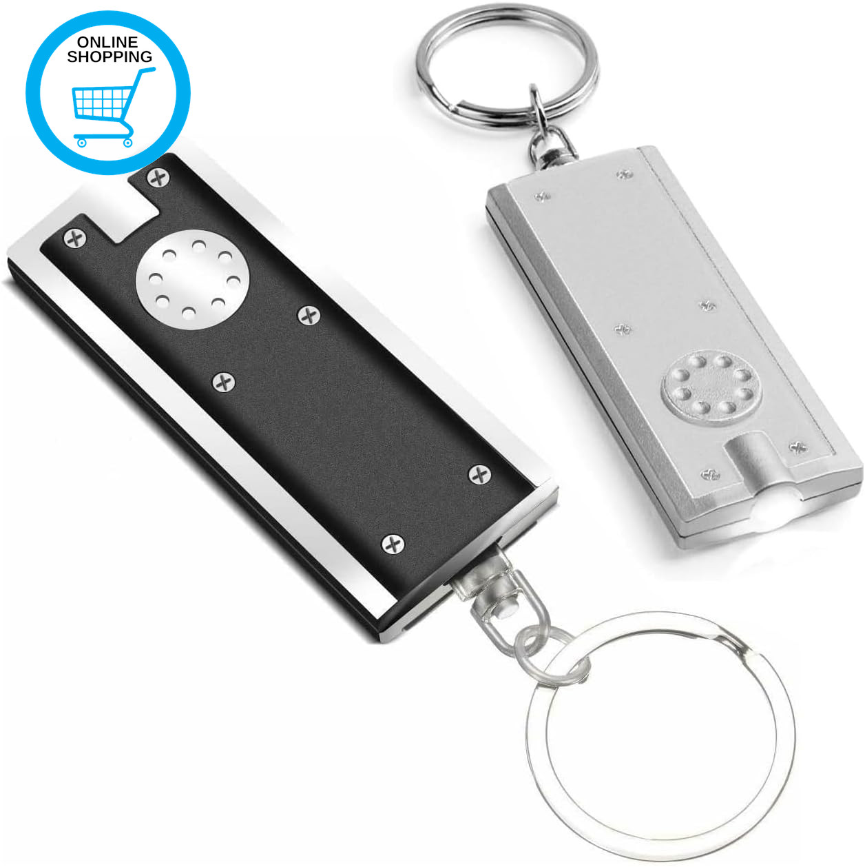 2 X SMALL KEYRING LED TORCHES - Visible up to 2KM - Super Bright Pocket Mini Tor