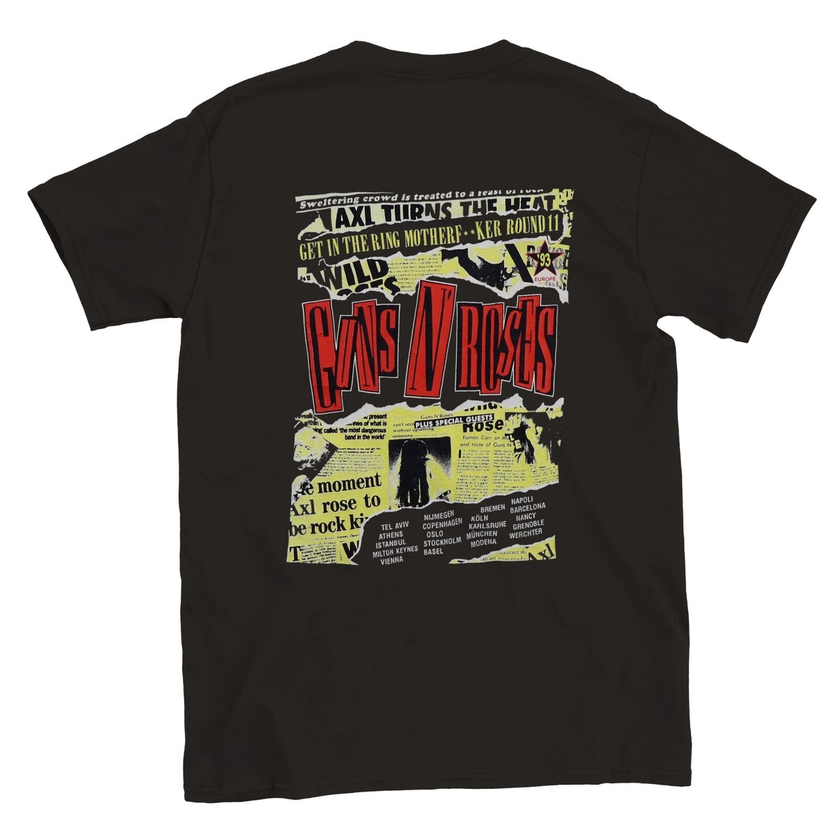 90’s GUNS N’ ROSES tee バンドTシャツ Guns N' Roses Slash 85 Short Sleeve Mens T-Shirt Black Large