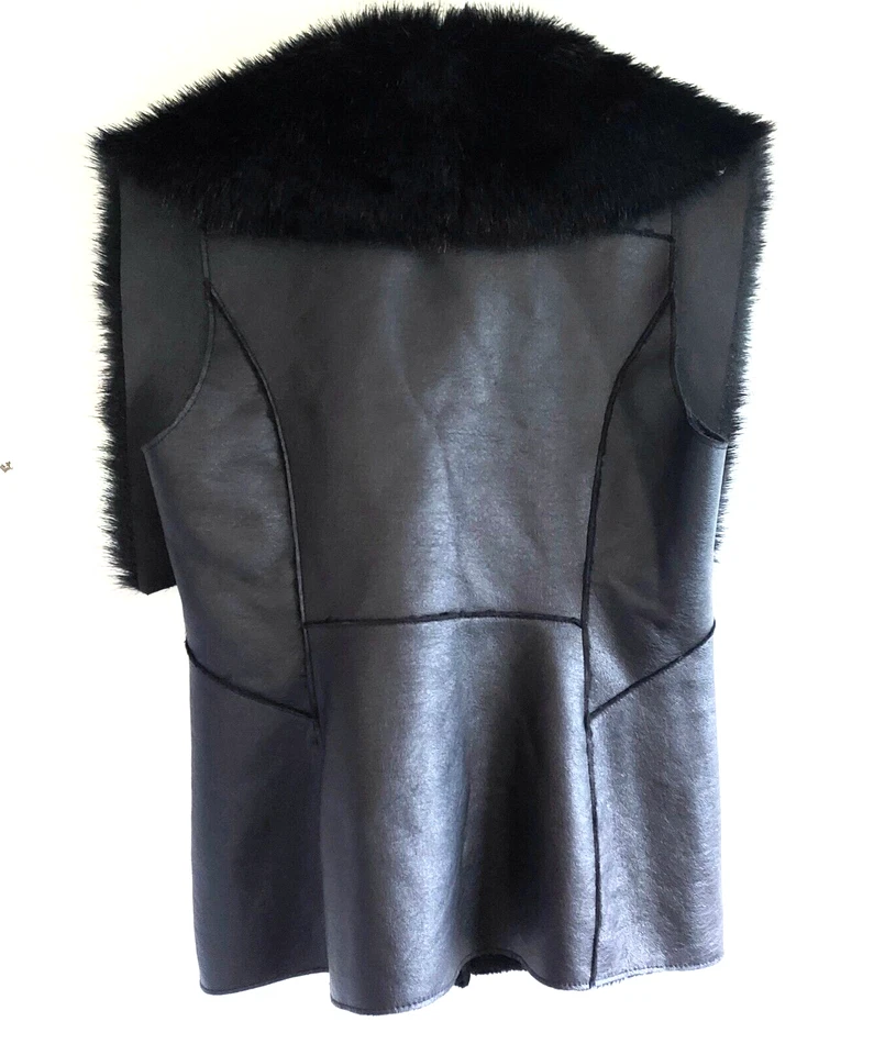 Chaleco para mujer Jeans by Buffalo negro imitación cuero y piel sintética talla M Foto 3 de 4