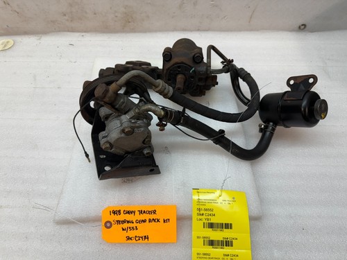 98 CHEVROLET TRACKER SUZUKI SIDEKICK POWER STEERING BOX PUMP LINES BRACKET 89-98 - Picture 4 of 13