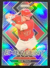 Mike Trout 2022 Panini Prizm EMERGENT SILVER PRIZM Inset Los Angeles Angels #E-2
