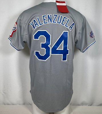 Fernando Valenzuela #34 Los Angeles Dodgers Cooperstown Gray