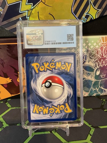 Pokemon TCG CGC 8.5 NM/ Mint + Fire Energy 98/102 Shadowless - Picture 2 of 2