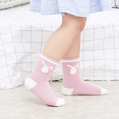 5 Pairs Child Kids Cotton Crew Socks Cute Cartoon Animal Print Novelty Stockings - Picture 4 of 9