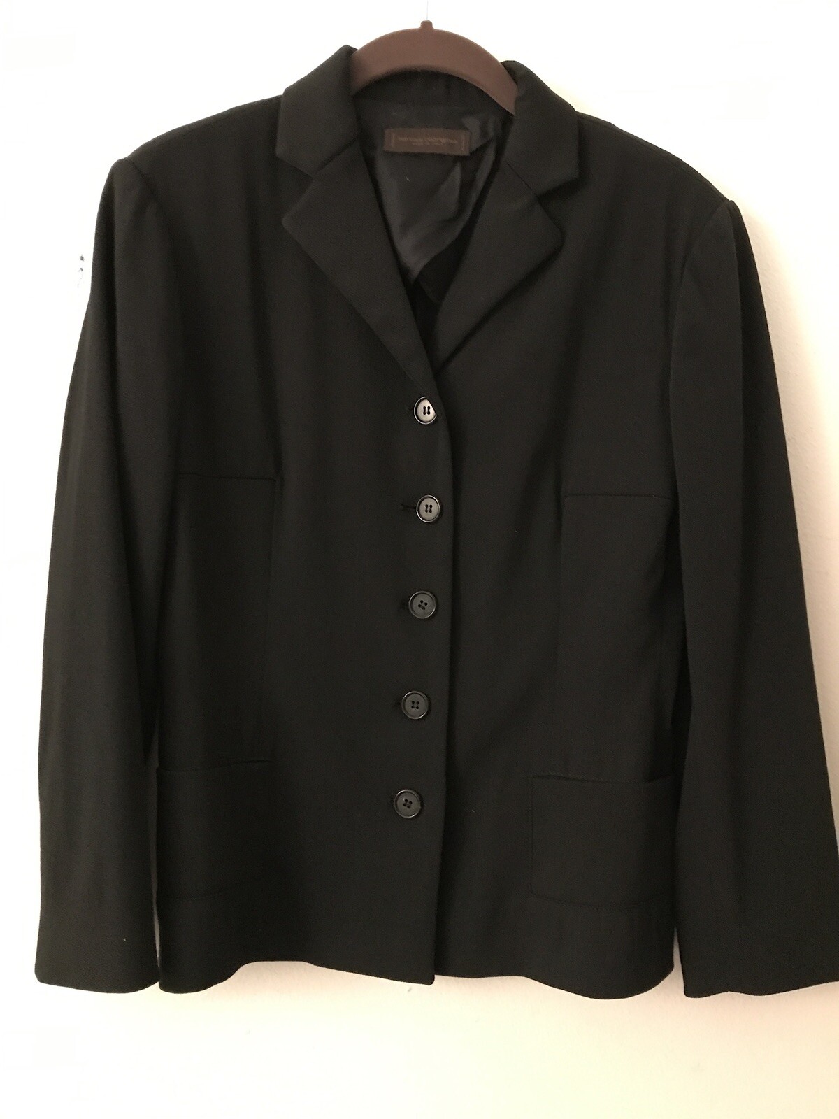 Narciso Rodriguez Black Long Sleeve Button Down Jacket Size 6