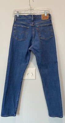 Levis 501 W28 L32 Button Fly Blank Leather Patch Jeans Actual  