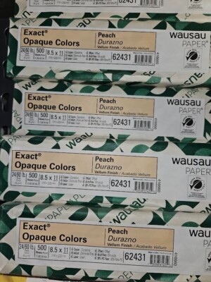 Wausau Exact Opaque Colors ( PEACH ) 24/60 8 1/2 X 11