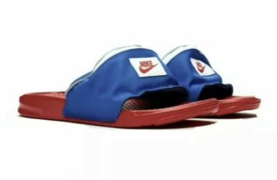   NEW Nike Benassi Fanny Pack Slide Sandals Red/Blue/White AO1037-601 Sz M4/W5