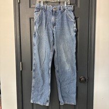 VTG Carhartt Work Denim Pants 32x31 Distressed