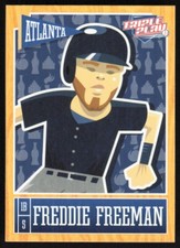 2013 Panini Triple Play Baseball Freddie Freeman #4 Atlanta Braves