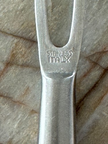 Mid Century Set of 16 Italian & 1 Dansk Finland Stainless Steel Cocktail Forks - Picture 6 of 8